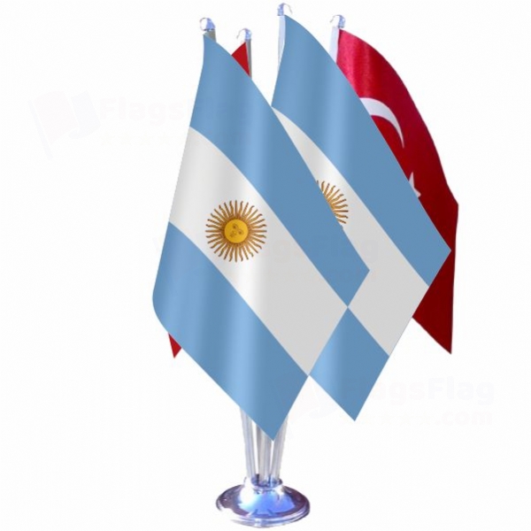 Argentina Quadruple Table Flag