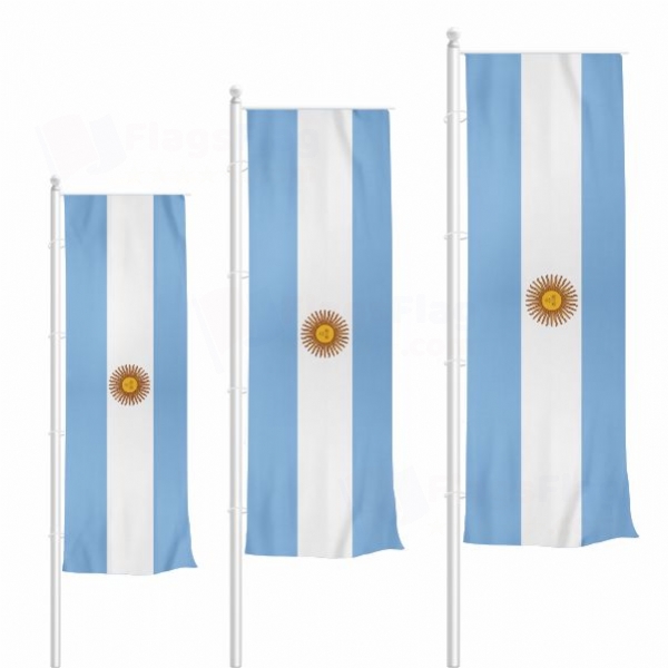 Argentina Vertically Raised Flags