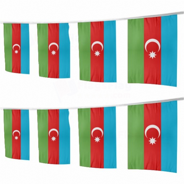 Azerbaijan Square String Flags