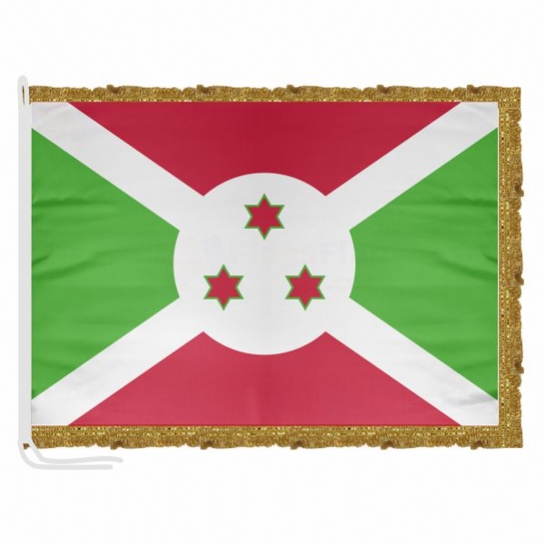 Burundi Satin Office Flag