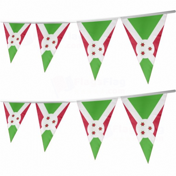 Burundi Stringed Triangle Flag