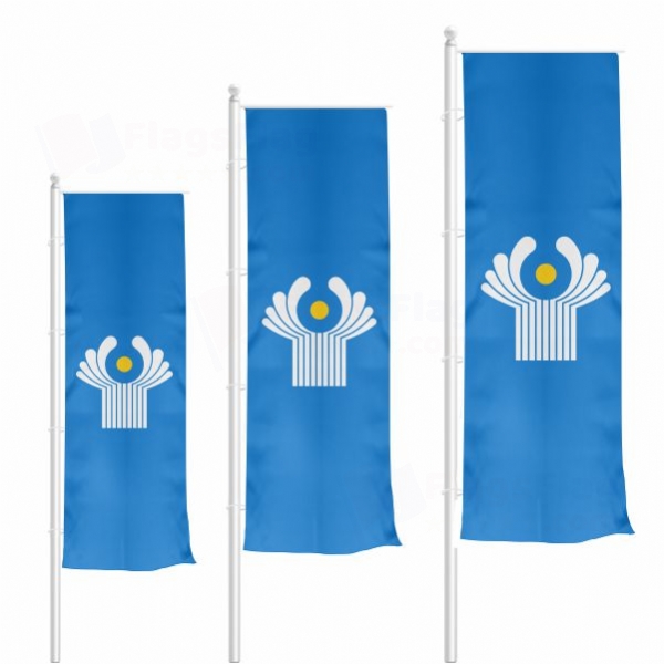 Commonwealth of Independent States Vertically Raised Flags