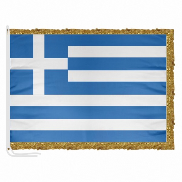 Greece Satin Office Flag
