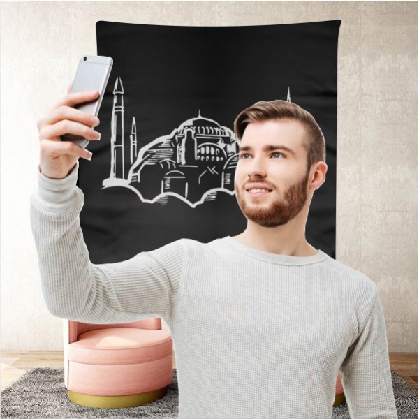 Hagia Sophia Background Selfie Shooting Landscapes