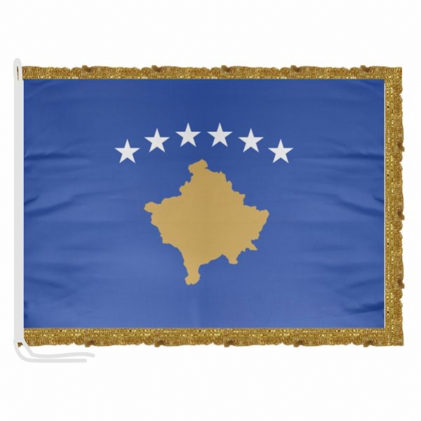 Kosovo Satin Office Flag