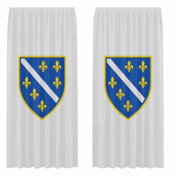Republic of Bosnia and Herzegovina Digital Printed Curtains