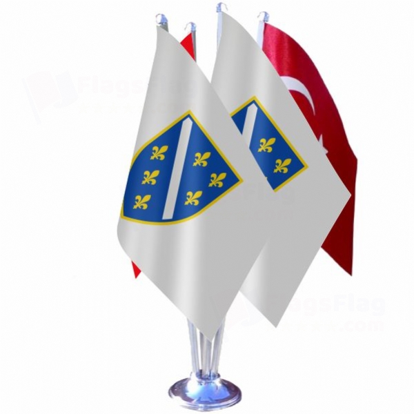 Republic of Bosnia and Herzegovina Quadruple Table Flag