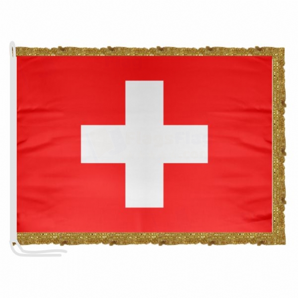 Switzerland Satin Office Flag