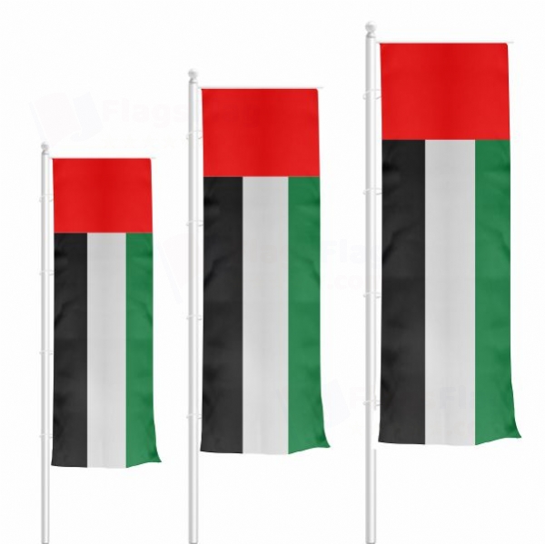 UAE Vertically Raised Flags