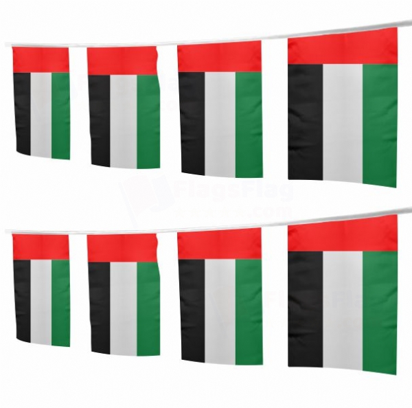 United Arab Emirates Square String Flags