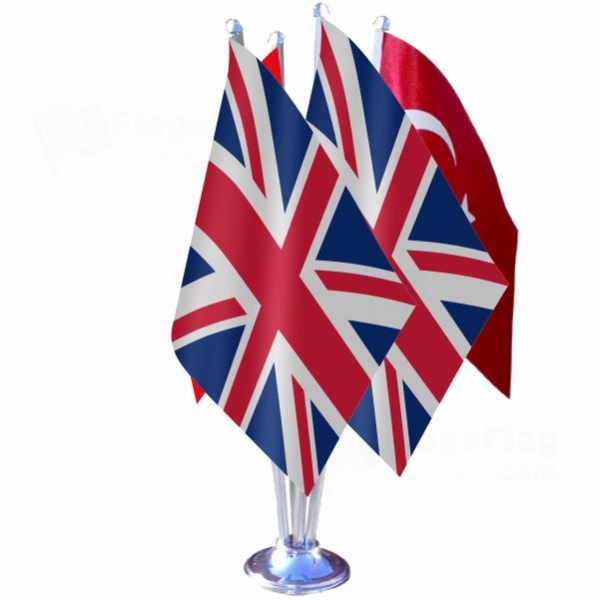 United Kingdom Quadruple Table Flag