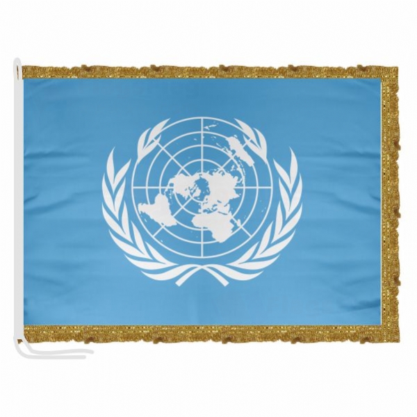 United Nations Satin Office Flag
