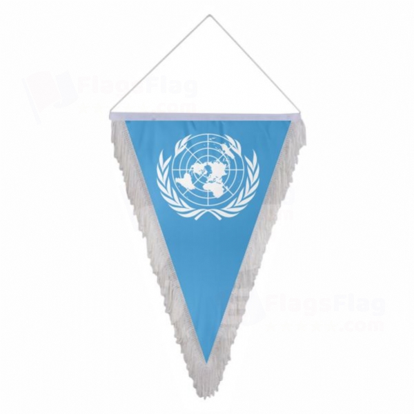United Nations Triangle Fringed Streamers