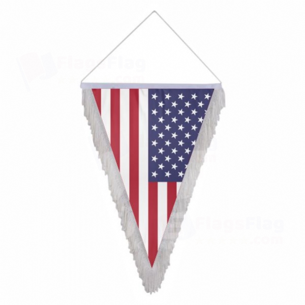 United States of America Triangle Fringed Streamers