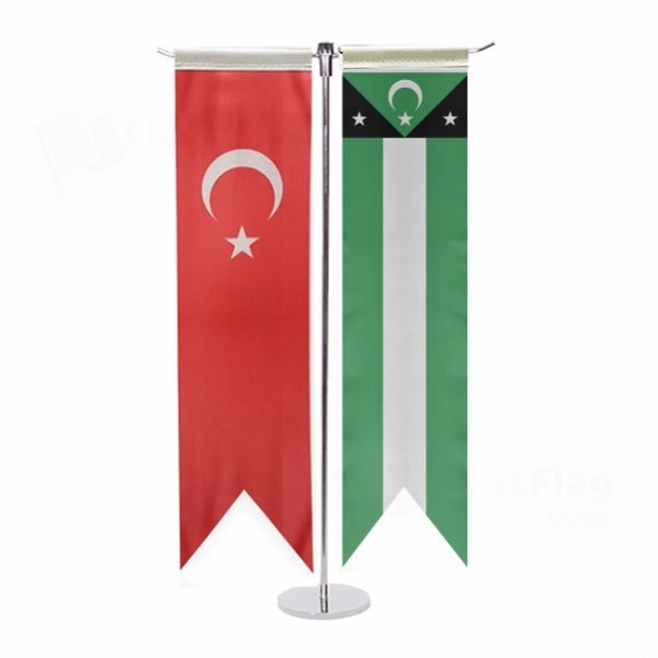 Western Thrace Turks T Table Flag