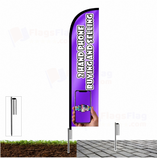 2 Hand Phone Buying and Selling Pole Flags