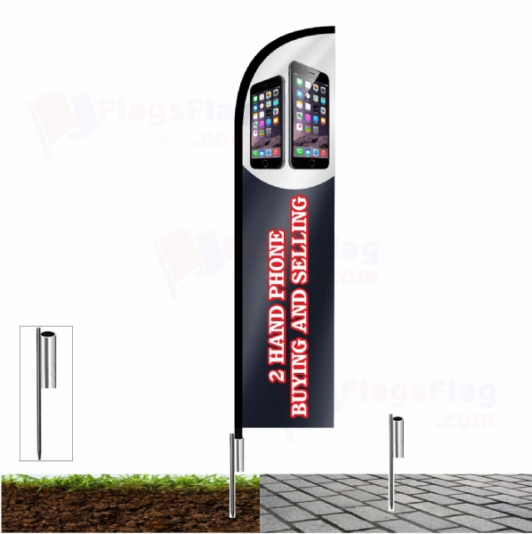 2 Hand Phone Buying and Selling Shop Front Flags