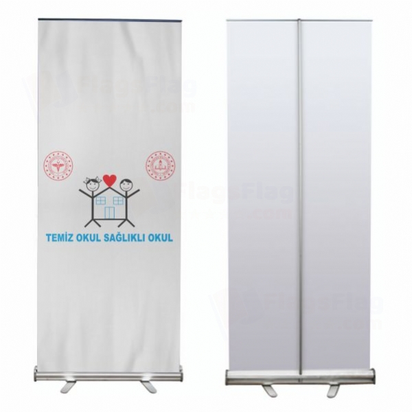 Clean School Roll Up Banner