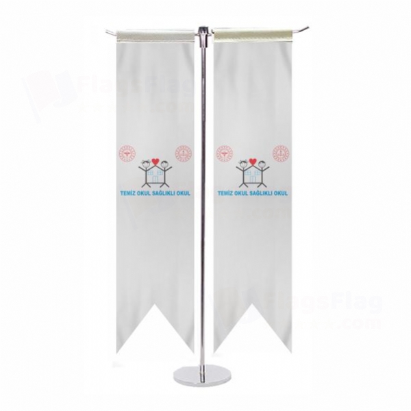 Clean School T Table Flags