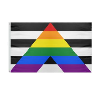 Lgbt Rainbow Straight Ally Flag Sizes