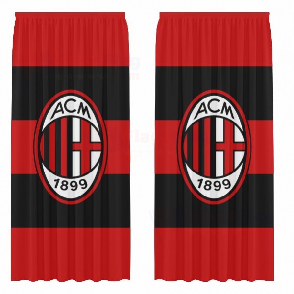AC Milan Digital Printed Curtains