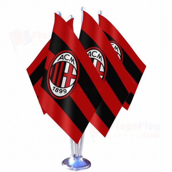 AC Milan Quadruple Table Flag