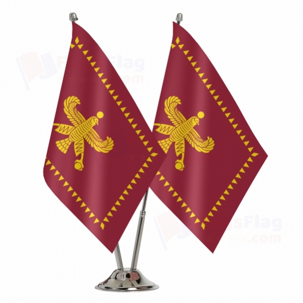 Achaemenid Empire 2 Table Flags