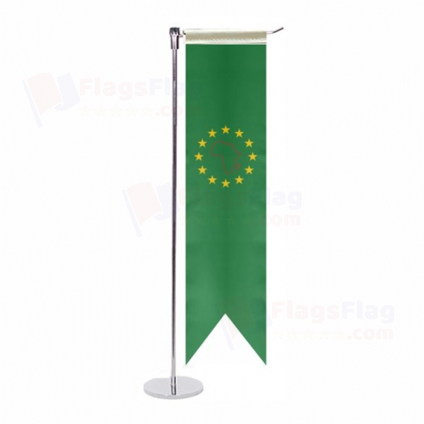 African and Malagasy Union L Table Flag