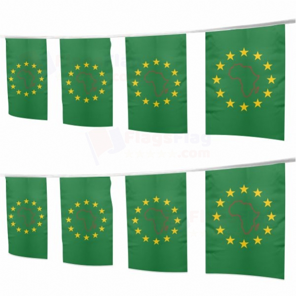 African and Malagasy Union Square String Flags
