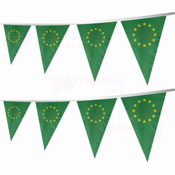 African and Malagasy Union Stringed Triangle Flag