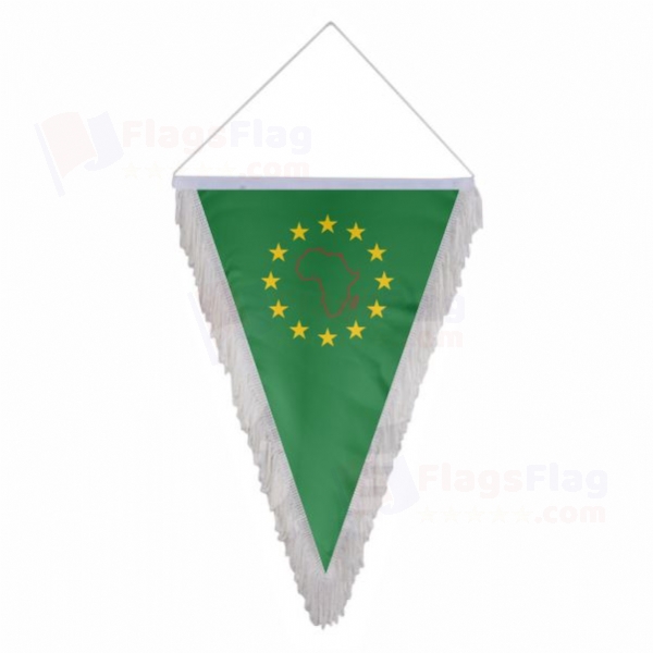 African and Malagasy Union Triangle Fringed Streamers