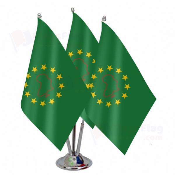 African and Malagasy Union Triple Table Flag