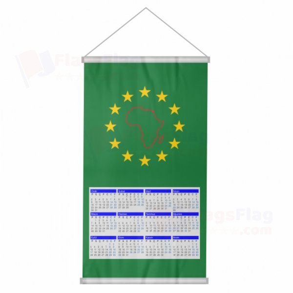 African and Malagasy Union Woven Fabric Digital Printing Calendar