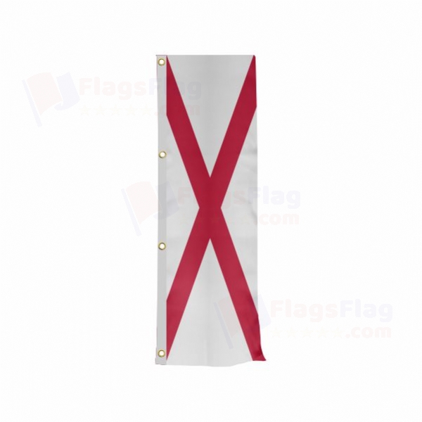 Alabama Vertically Raised Flags