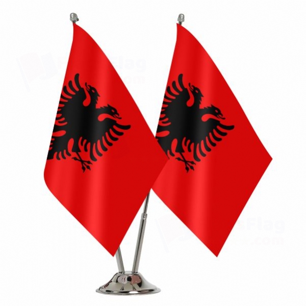 Albania Binary Table Flag