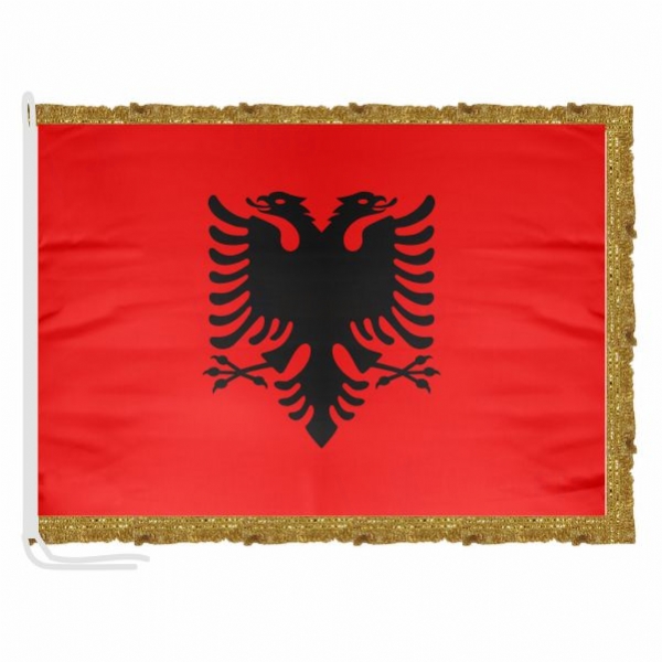 Albania Satin Office Flag