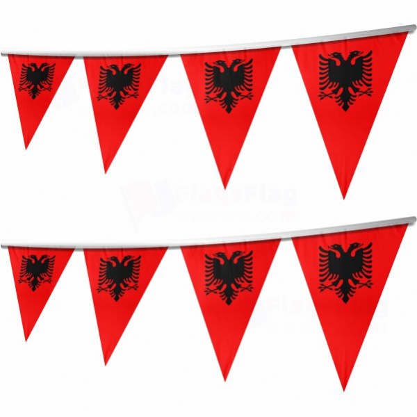 Albania Stringed Triangle Flag