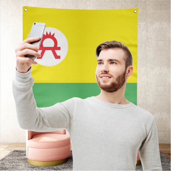 Altai People Background Selfie Shooting Landscapes