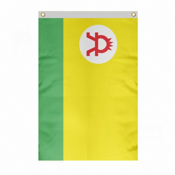 Altai People Large Size Flag Hanging on Building