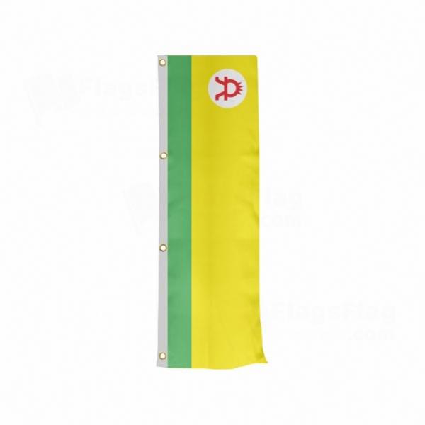 Altai People Vertically Raised Flags