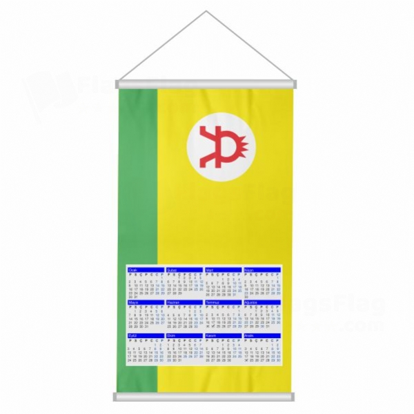 Altai People Woven Fabric Digital Printing Calendar