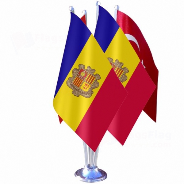 Andorra Quadruple Table Flag