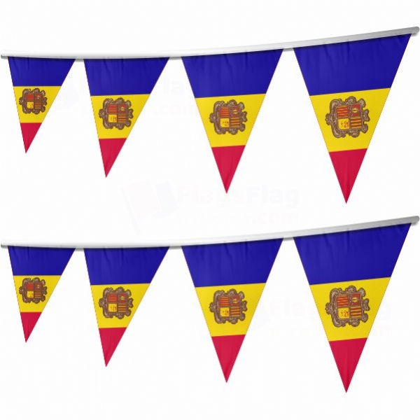 Andorra Stringed Triangle Flag