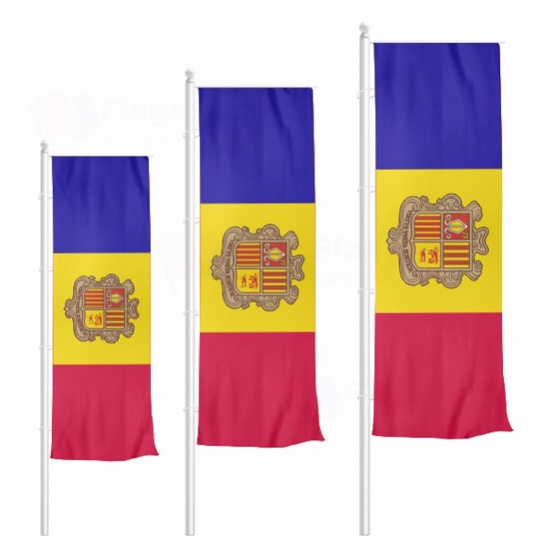 Andorra Vertically Raised Flags