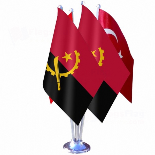 Angola Quadruple Table Flag