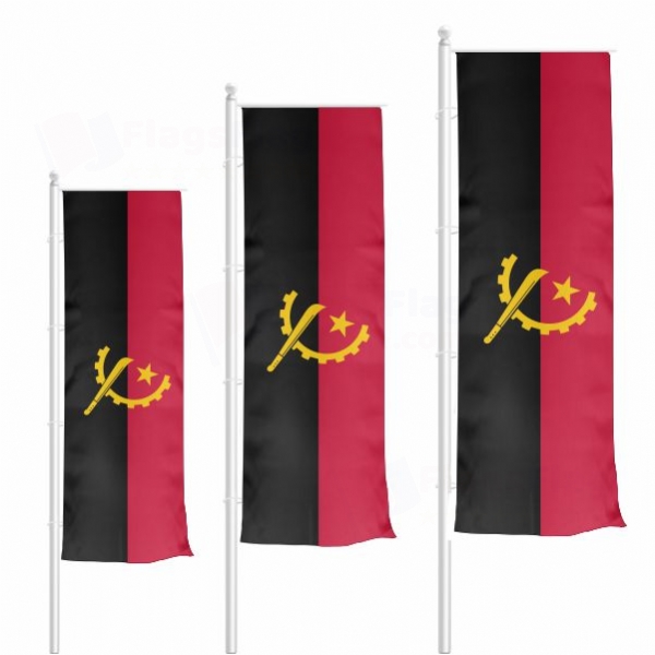 Angola Vertically Raised Flags