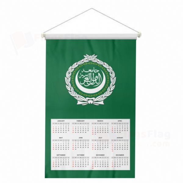 Arab League Woven Fabric Digital Printing Calendar