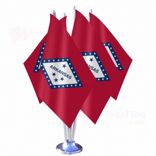 Arkansas Quadruple Table Flag
