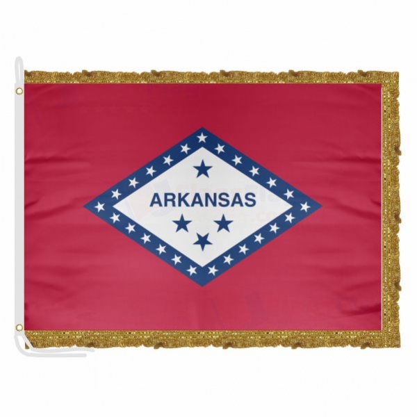 Arkansas Satin Office Flag