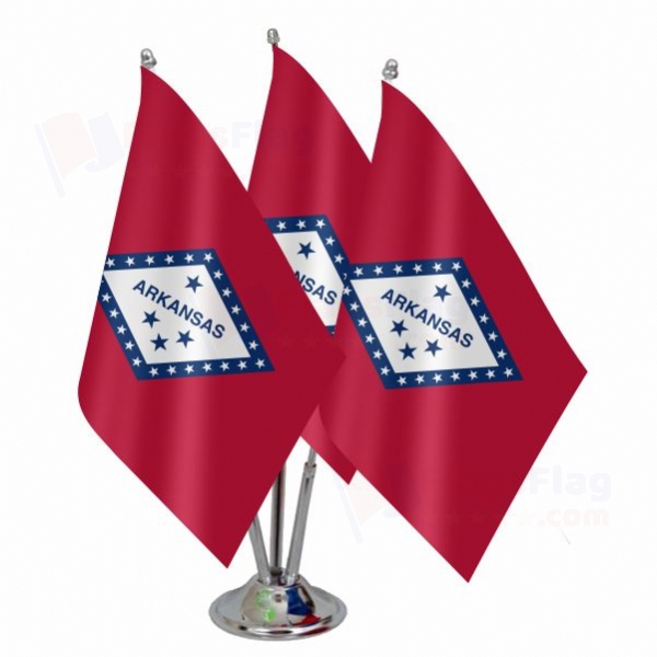 Arkansas Triple Table Flag